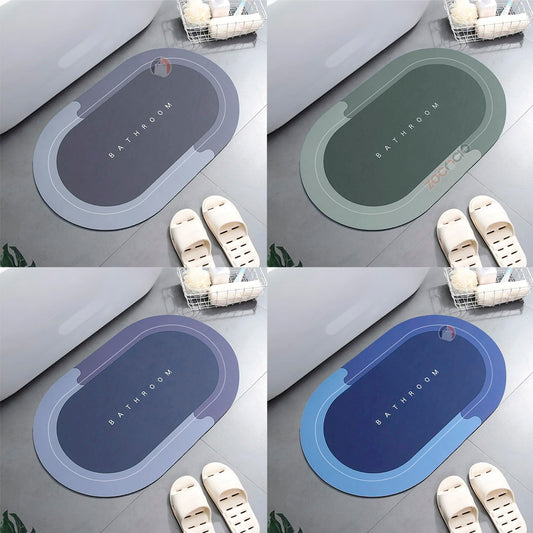 Tapete de Baño Antideslizante en Forma Oval
