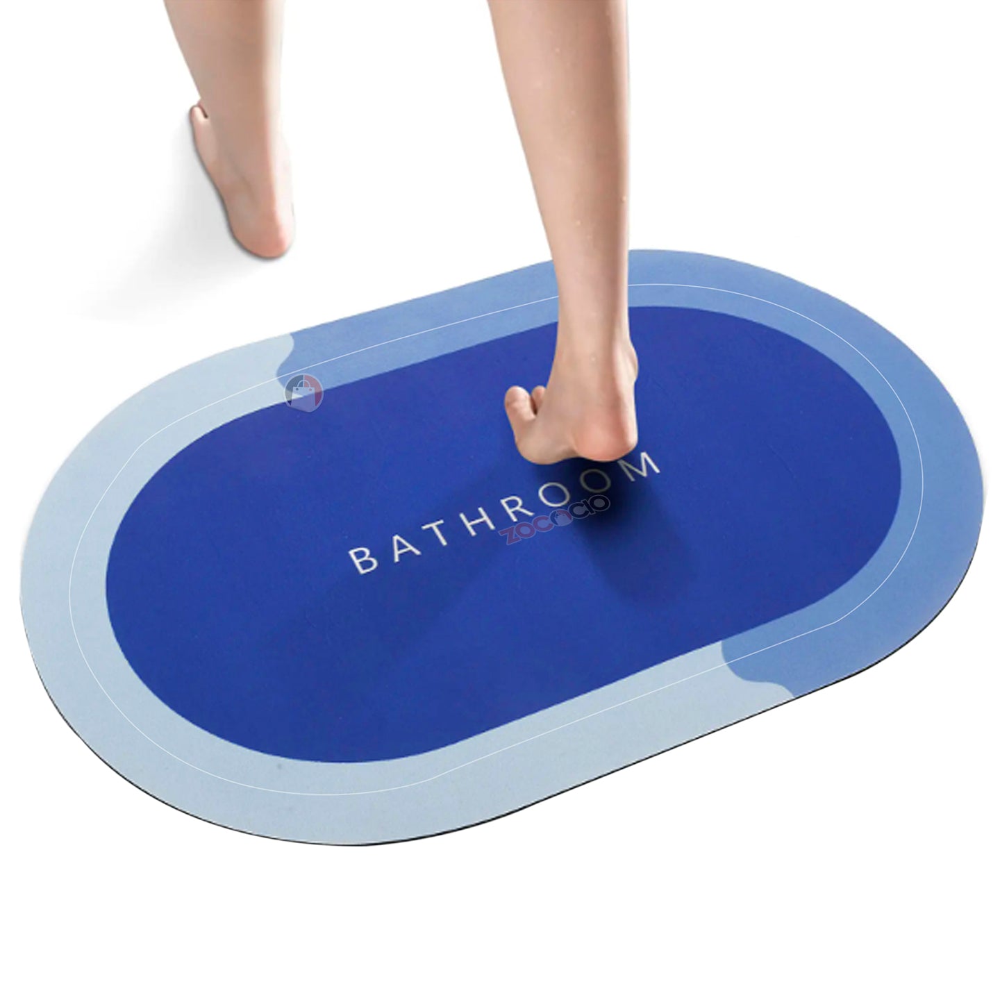 Tapete de Baño Antideslizante en Forma Oval