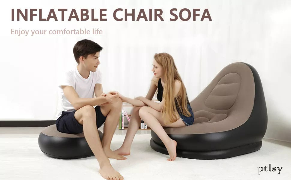 Sofá Inflable + Puff Ultra Lounge