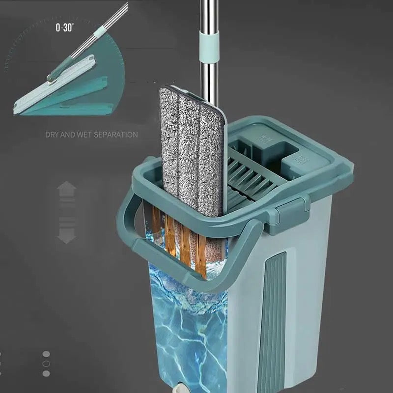 Flat Mop + Balde Lava y Seca