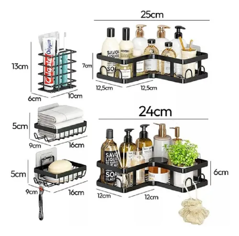 Estante Organizador Esquinero Bano 5 Pc