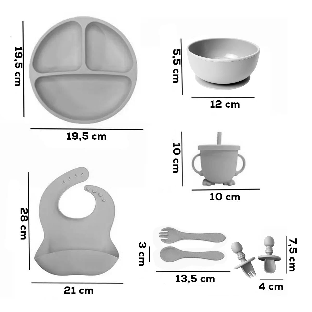 Set de Alimentación de Silicona para Bebés