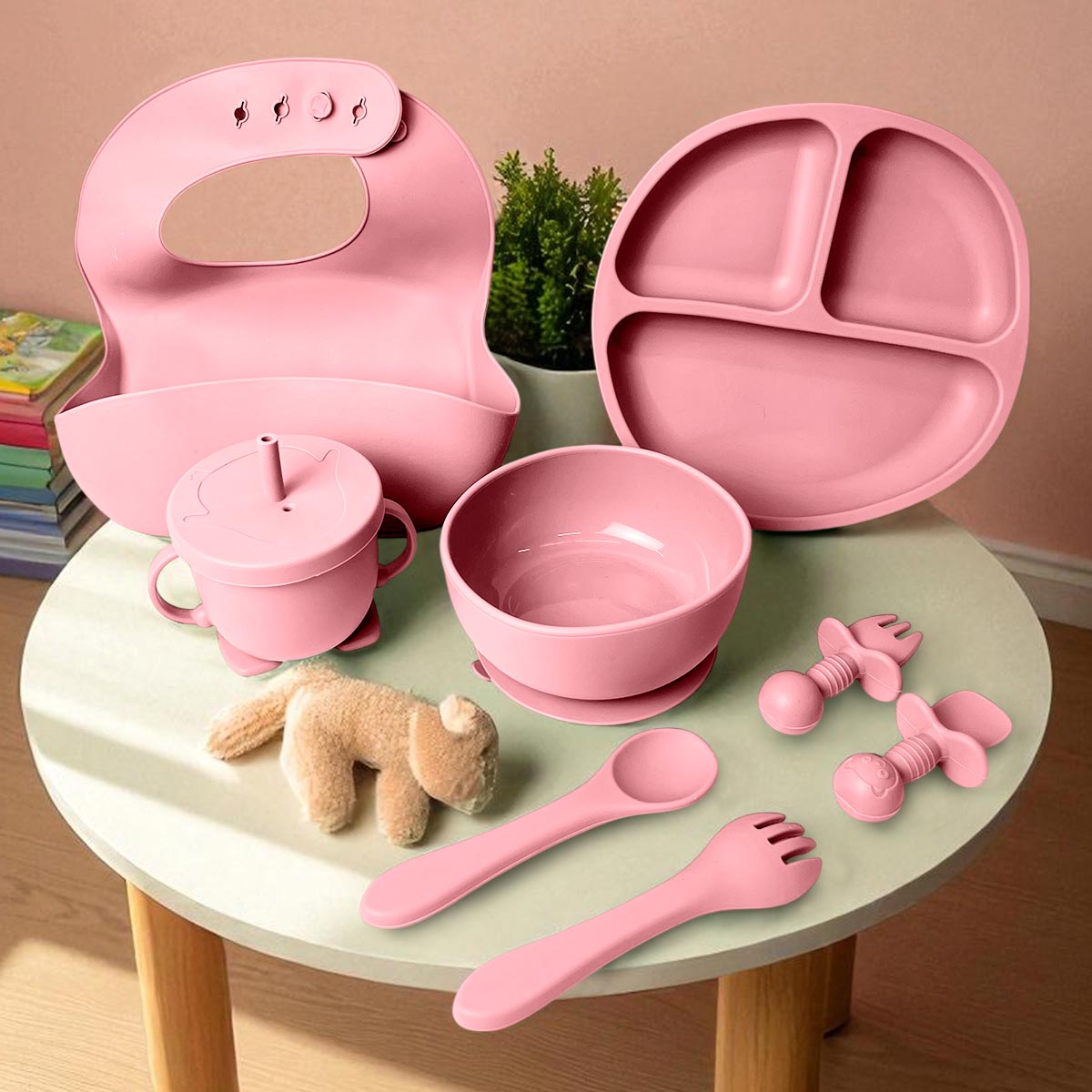 Set de Alimentación de Silicona para Bebés