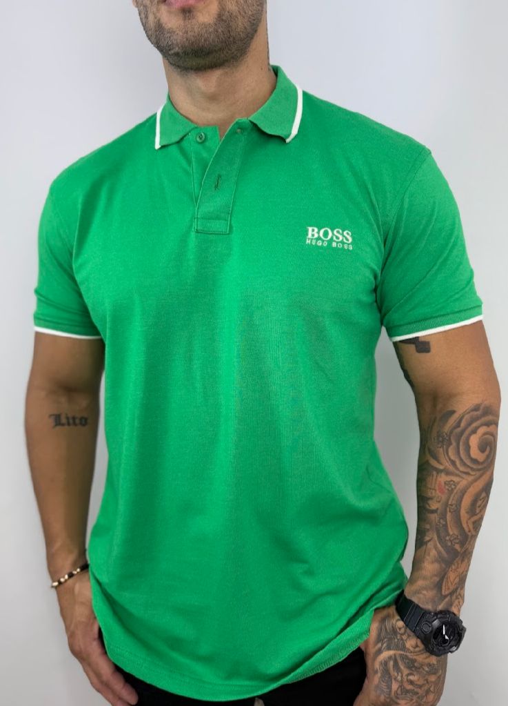 Camiseta Tipo Polo Hugo Boss Combinada