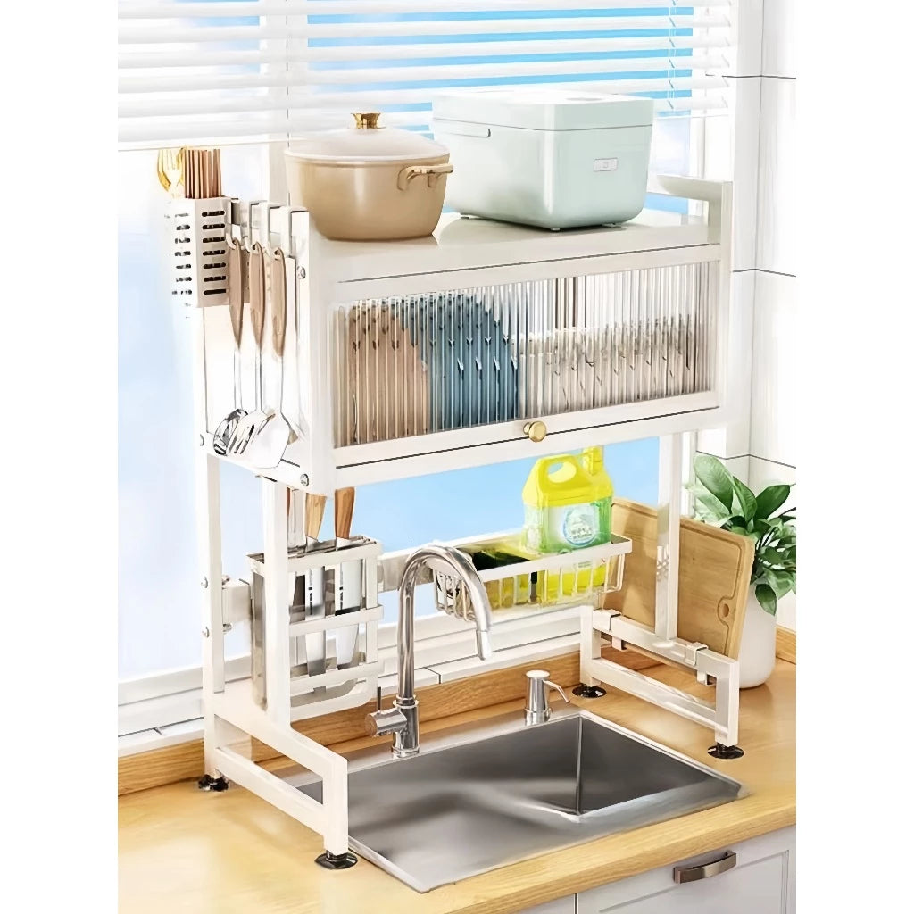 Escurridor Loza Con Tapa De 65 Cm