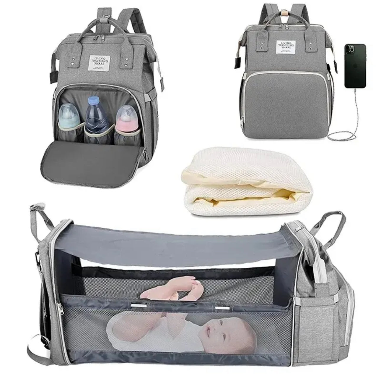 Mochila Maternidad Multifuncional Impermeable