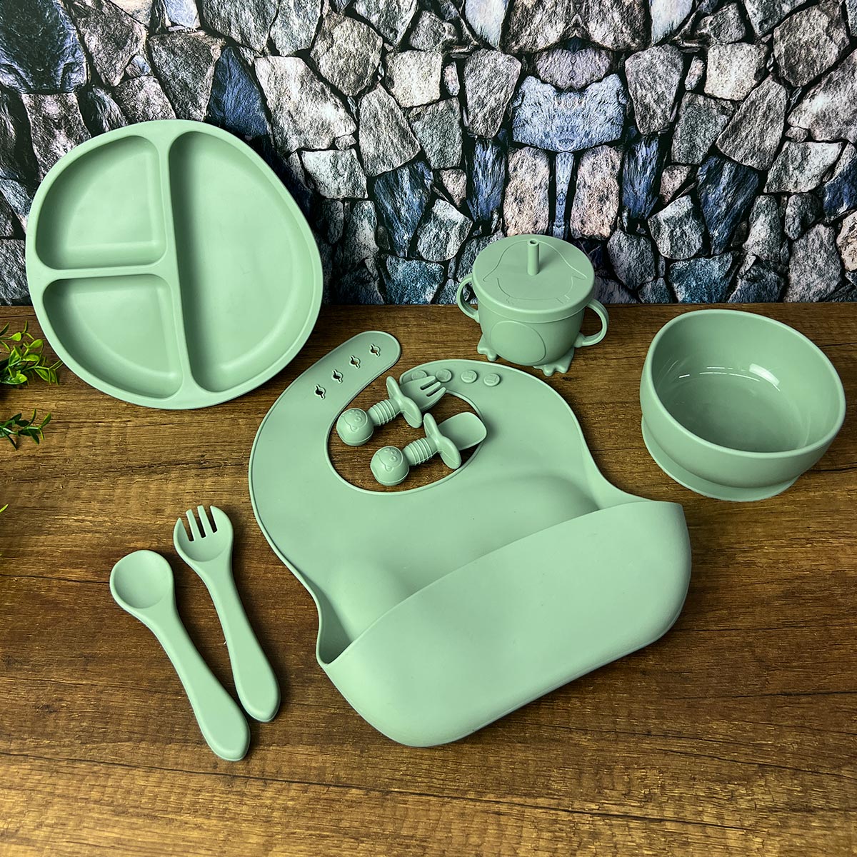 Set de Alimentación de Silicona para Bebés