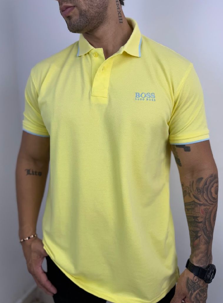 Camiseta Tipo Polo Hugo Boss Combinada