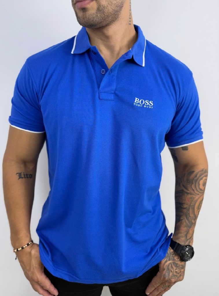 Camiseta Tipo Polo Hugo Boss Combinada