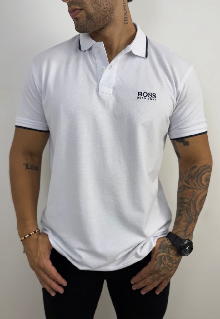 Camiseta Tipo Polo Hugo Boss Combinada