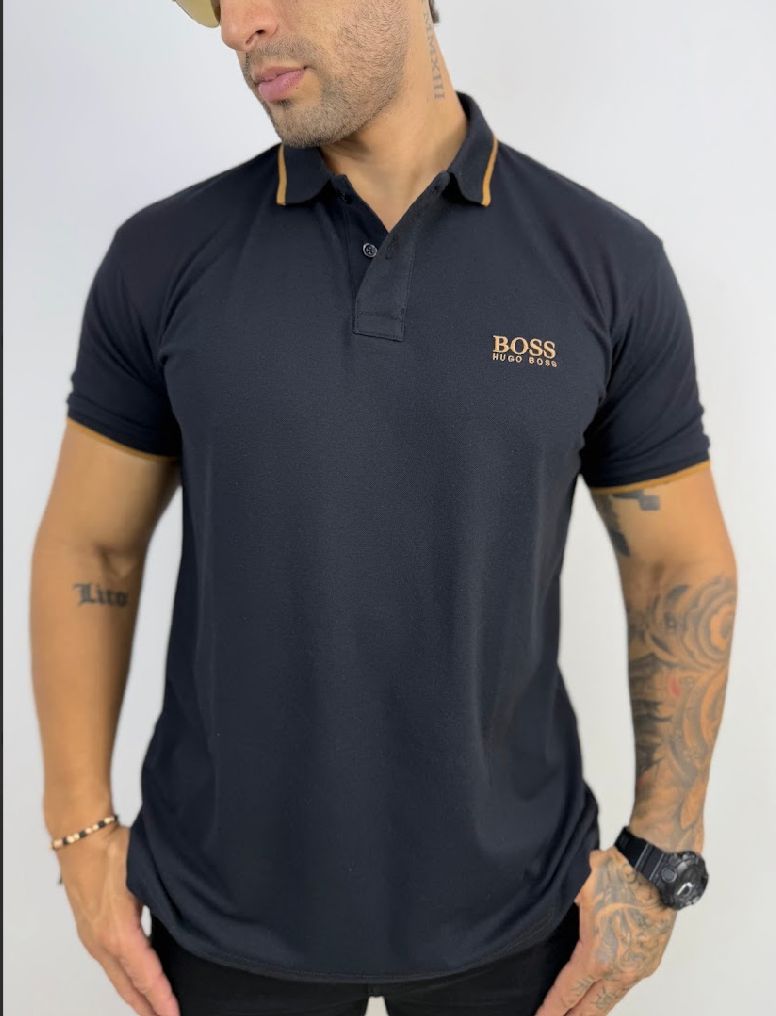 Camiseta Tipo Polo Hugo Boss Combinada