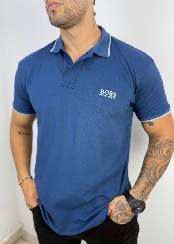 Camiseta Tipo Polo Hugo Boss Combinada