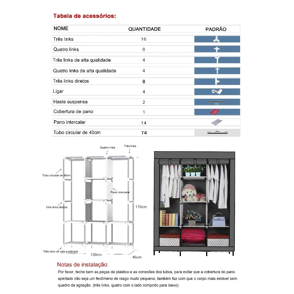 Organizador de ropa plegable