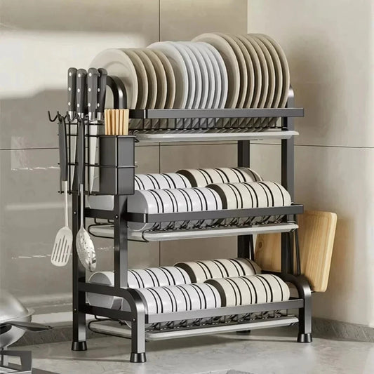 Escurridor de Platos en Acero Inoxidable – 3 Niveles